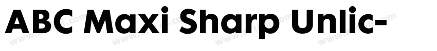 ABC Maxi Sharp Unlic字体转换